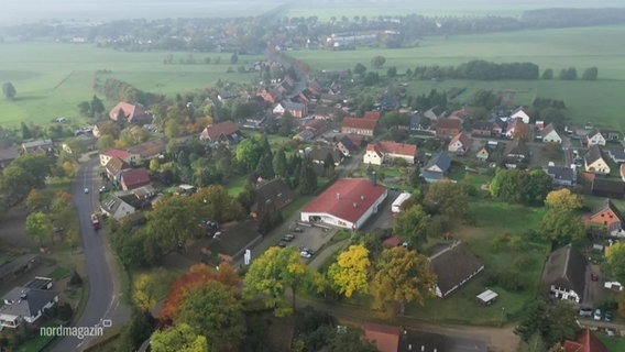 Die Gemeinde Banzkow von oben. © Screenshot 