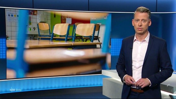 André Schünke moderiert NDR Info 21:45. © Screenshot 