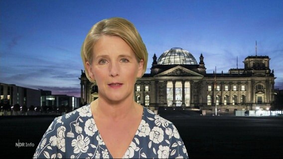 Kerstin Dausend live aus Berlin. © Screenshot 