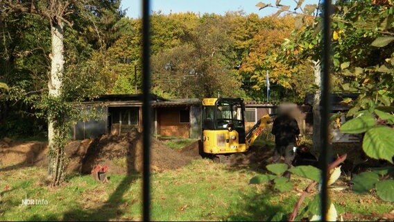 Ein Bagger im Volkspark. © Screenshot 