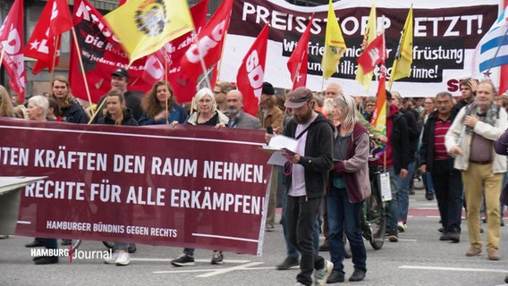 Demo gegen Armut in Hamburg. © Screenshot 