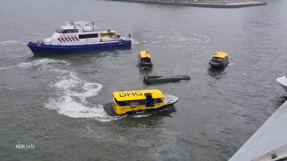 Szene eines Wassertaxi-Unfalls in Rotterdam. © Screenshot 