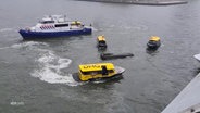 Szene eines Wassertaxi-Unfalls in Rotterdam. © Screenshot 