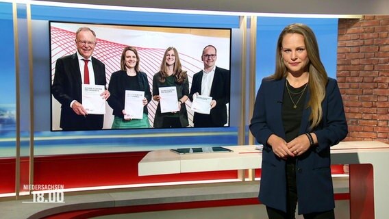 Tina Hermes moderiert Niedersachsen 18:00 Uhr. © Screenshot 