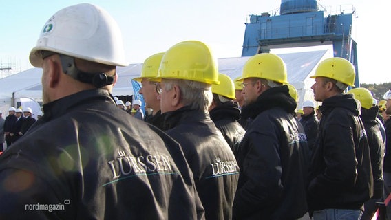 Mitarbeiter der Peene-Werft © Screenshot 