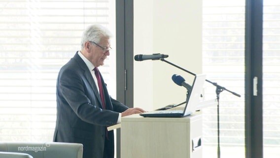 Joachim Gauck spricht beim Landesstiftungstag in Schwerin. © Screenshot 
