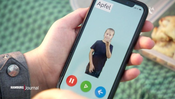 Die EiS Gebärden-Sprachlern-App. © Screenshot 