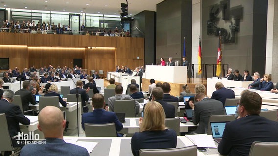 Abgeordnete im Niedersächsischen Landtag. © Screenshot 