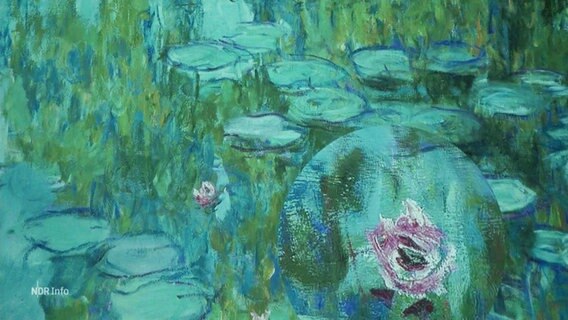 Eine Lupe zeigt Details in einem Werk Monets © Screenshot 