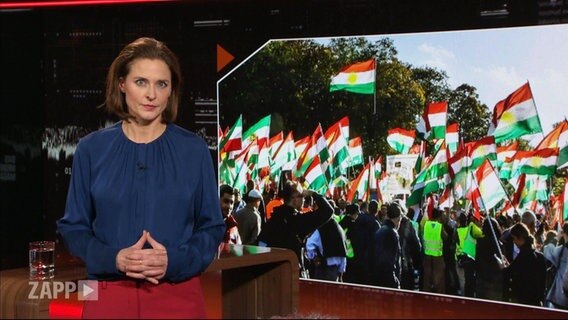 Kathrin Drehkopf moderiert ZAPP. © Screenshot 