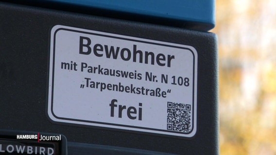 Eine Parkplatzkennzeichnung für einen Bewohnerparkplatz ist zu sehen. © Screenshot 