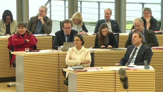 Abgeordnete sitzen im Schleswig-Holsteinischen Landtag © Screenshot 