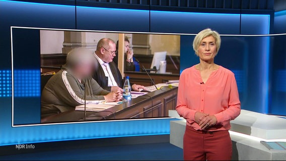 Susanne Stichler moderiert NDR Info um 21:45 Uhr. © Screenshot 