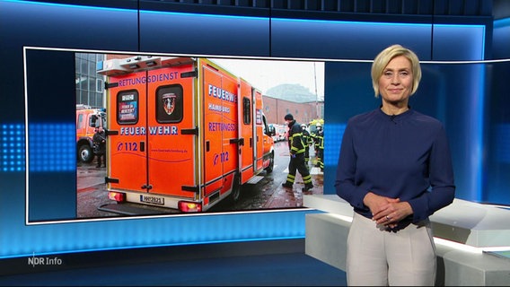 Susanne Stichler moderiert die Spätausgabe NDR Info. © Screenshot 
