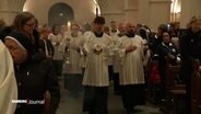 Der Gedenkgottesdienst im Mariendom in Hamburg © Screenshot 