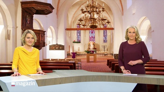 Marie-Luise Bram und Harriet Heise moderieren das Schleswig-Holstein Magazin am 08.01.2023 © Screenshot 