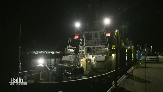 Ein Schlepper liegt im Cuxhavener Hafen. © Screenshot 