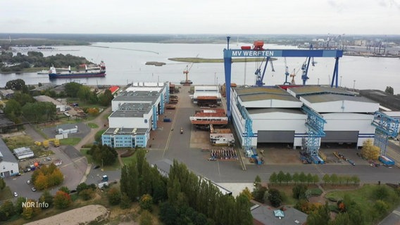 Das Gelände der MV-Werften soll bald wieder Warnowwerft heißen. © Screenshot 