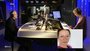 NDR Info Redezeit im Studio mit Susanne Stichler Studio- und zugeschaltetem Sendungsgast. © Screenshot 