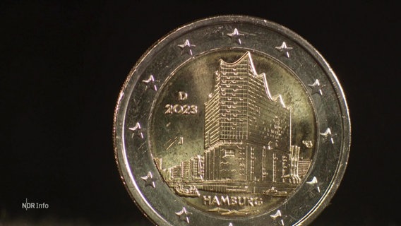 Die neue Sondermünze zeigt auf der Kopfseite die Elbphilharmonie in Hamburg. © Screenshot 