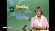 Dagmar Berghoff, erste weibliche Nachrichtensprecherin bei der ARD, feiert heute ihren 80. Geburtstag. © Screenshot 
