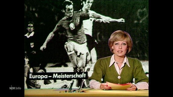 Dagmar Berghoff als Tagesschausprecherin. © Screenshot 