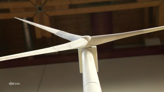 Das Model einer Windkraftanlage. © Screenshot 