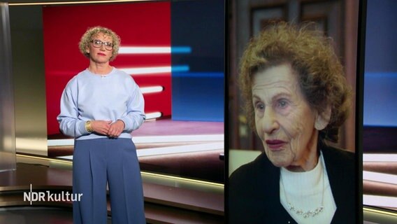 Moderatorin Julia Westlake im Studio © Screenshot 