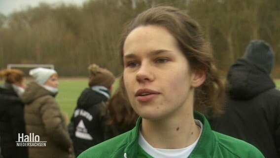 Fußballerin Marieke Anderßon vom SV Karze. © Screenshot 