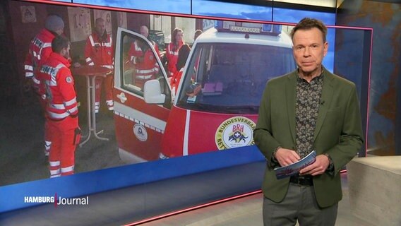 Ulf Ansorge moderiert das Hamburg Journal © Screenshot 