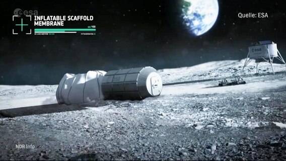 Eine künstliche darstellung der Mondlandschaft © Screenshot 
