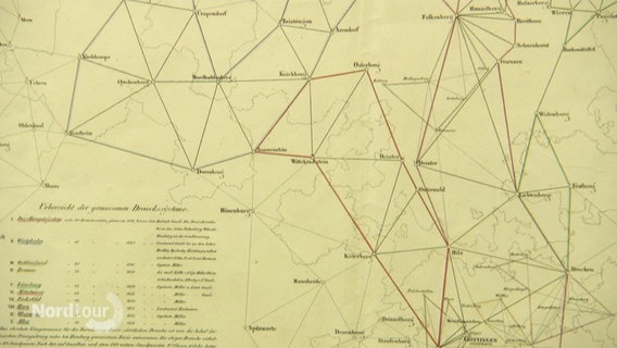 Eine Landkarte zeigt eine alte Vermessung des Königreichs Hannover © Screenshot 