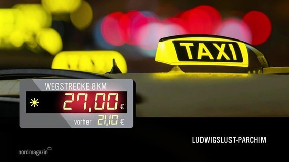 Taxi mit Taximeter. © Screenshot 
