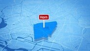 Der Stadtteil Horn auf einer Hamburg-Karte © Screenshot 