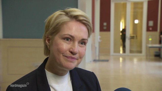 Ministerpräsidentin Manuela Schwesig. © Screenshot 