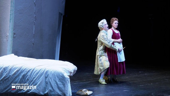 Szene aus "Die Hochzeit des Figaro" am Theater Lübeck. © Screenshot 