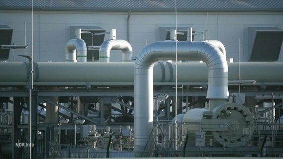 Gasleitungen der Nordstream-Pipeline in Mecklenburg-Vorpommern © Screenshot 