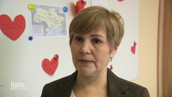 Die ukrainische Lehrerin Liudmyla Maistro im Interview © Screenshot 