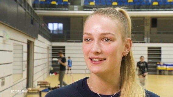 Volleyballerin Lina Alsmeier vom SSC Palmberg Schwerin. © Screenshot 