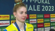 Die Volleyballspielerin Lina Alsmeier im Interview. © Screenshot 