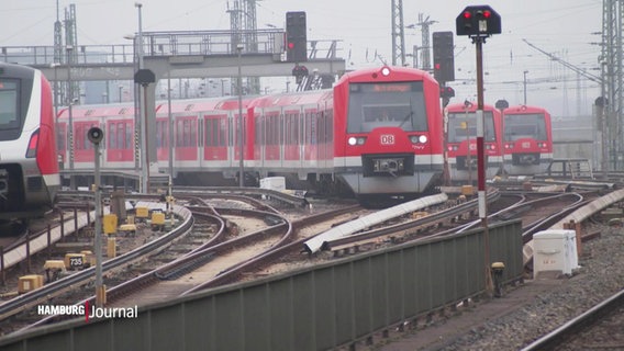 Eine S-Bahn in Hamburg. © Screenshot 