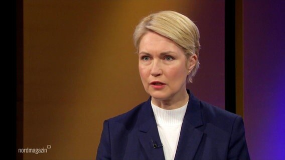 Ministerpräsidentin Manuela Schwesig. © Screenshot 