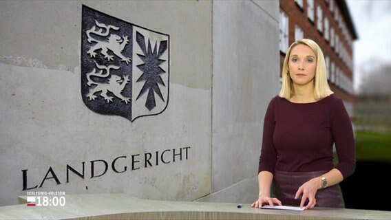 Alexandra Bauer moderiert das Schleswig-Holstein Magazin © Screenshot 