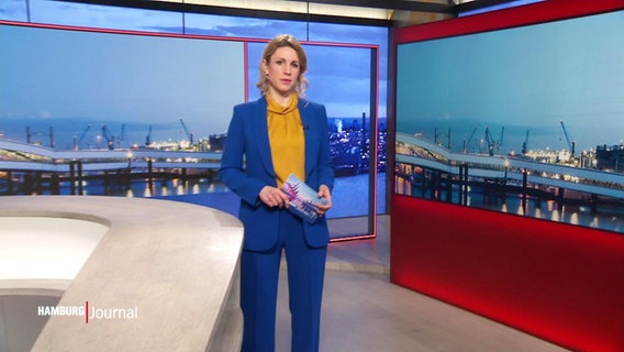 Eva Diederich moderiert das Hamburg Journal 18:00. © Screenshot 