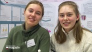 Zwei Jugend-forscht-Teilnehmerinnen im Interview. © Screenshot 