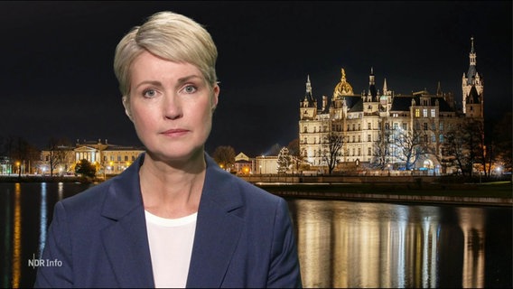 Die Ministerpräsidentin Manuela Schwesig. © Screenshot 