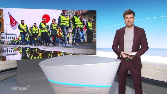 Stefan Leyh moderiert Nordmagazin - Land und Leute © Screenshot 