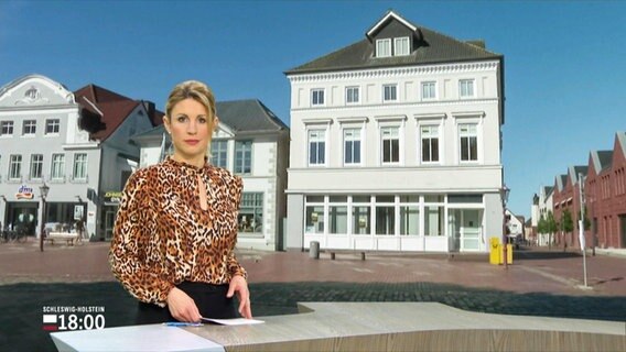 Eva Diederich moderiert Schleswig-Holstein 18:00. © Screenshot 