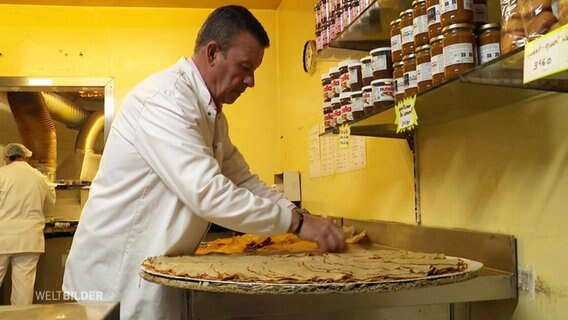 Xavier Lohéac, Chef einer Crêperie in Frankreich. © Screenshot 