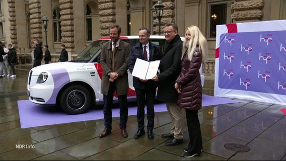 Verkehrsminister Tjarks, Bundesverkehrsminister Wissing und HVV-Geschäftsführerin Anna-Theresa Korbutt. © Screenshot 